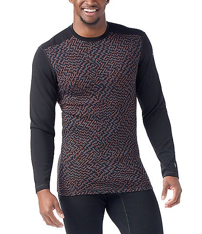 SmartWool Slim-Fit Merino Baselayer Line Print Long-Sleeve T-Shirt