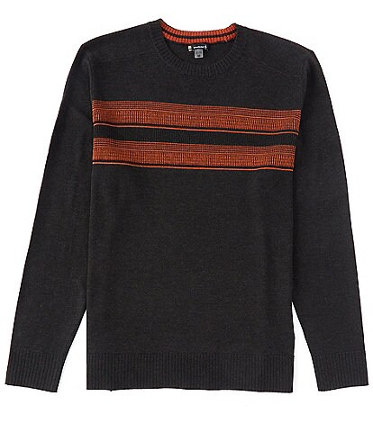 SmartWool Sparwood Stripe V-Neck Recycled Materials Merino Wool Sweater