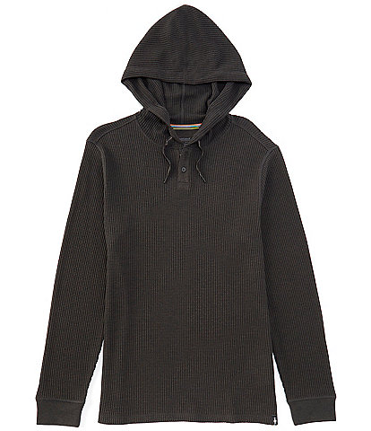 SmartWool Waffle Long Sleeve Henley Hoodie