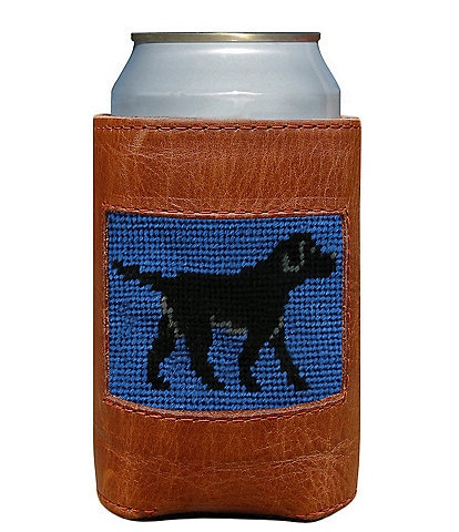 Smathers & Branson Needlepoint Black Lab Can Cooler