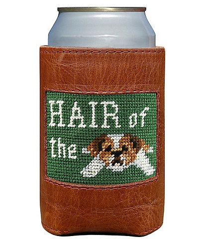 Smathers & Branson Needlepoint Dog Can Cooler