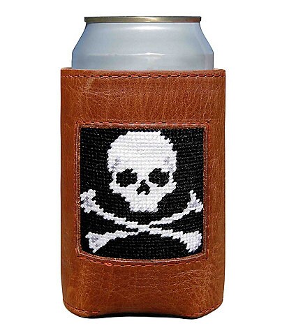 Smathers & Branson Needlepoint Jolly Roger Can Cooler