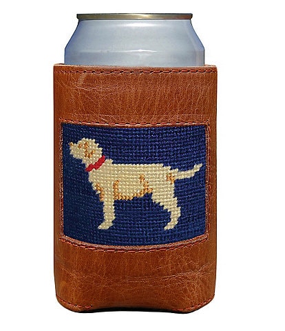 Smathers & Branson Needlepoint Yellow Lab Can Cooler