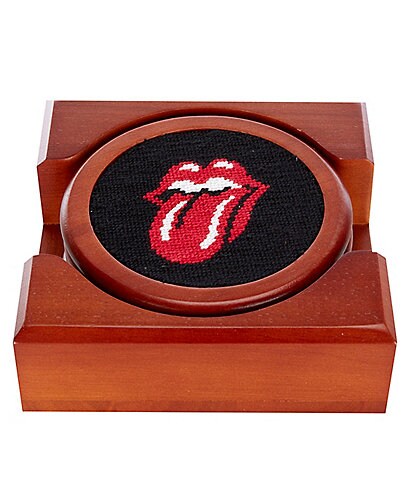 Smathers & Branson Rolling Stones Needlepoint Coaster Set