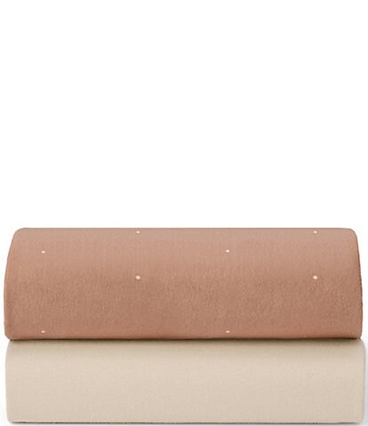 Snuz Bassinet Blush Dot Twin Pack Fitted Sheets