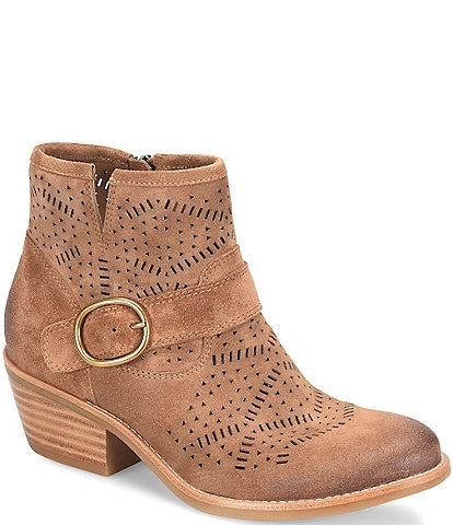 Sofft Adriana Perforated Suede Booties