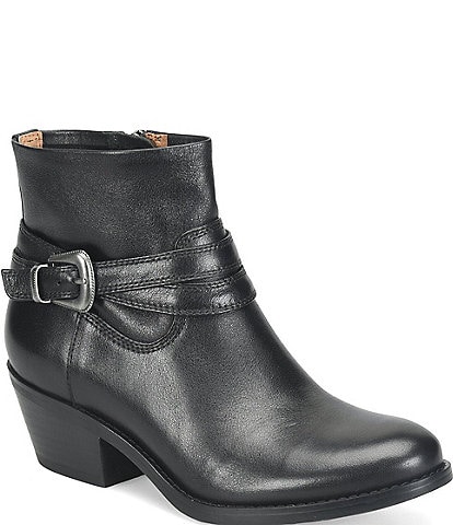 Sofft Alessandra Leather Western Buckle Booties