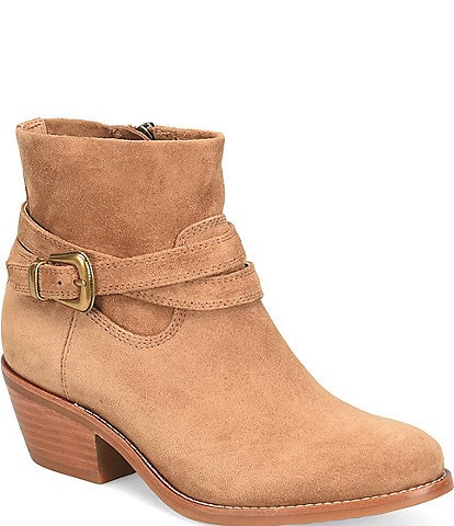 Sofft Alessandra Suede Western Buckle Booties