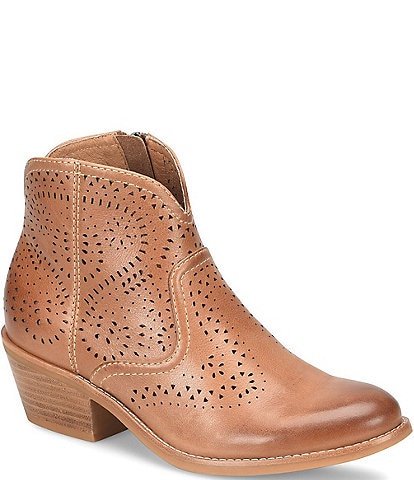 Sofft Alexia Leather Western Cutout Booties