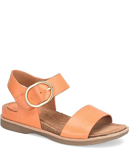 Sofft Bali Leather Oversized Buckle Detail Sandals