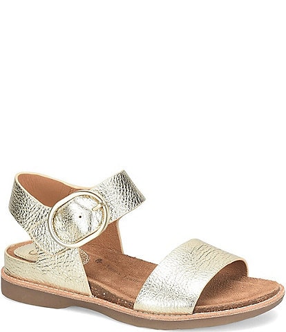 Sofft Bali Leather Oversized Buckle Detail Sandals