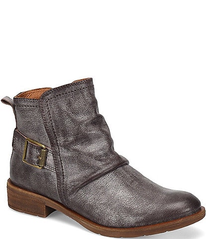 Sofft Brookdale Ruched Moto Leather Zip Booties