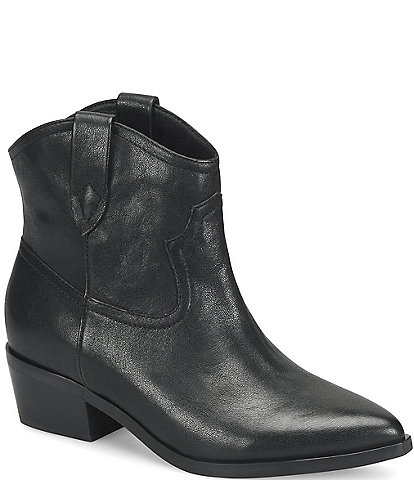 Sofft Cambridge Western Leather Pull Tab Booties