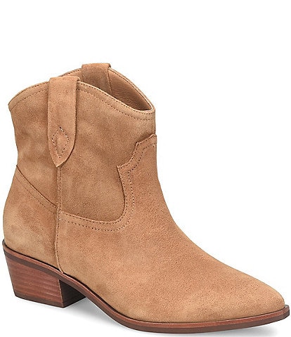 Sofft Cambridge Western Suede Pull Tab Booties