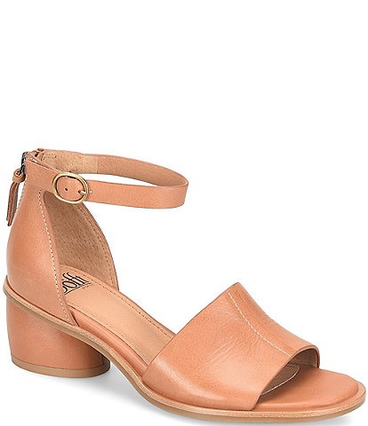 Sofft Colby Leather Rounded Heel Ankle Strap Sandals
