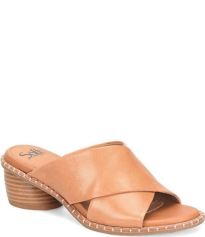 Sofft Crystal Leather Slide Sandals