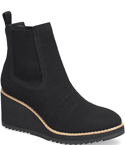 Sofft Eiley Knit Chelsea Wedge Ankle Booties