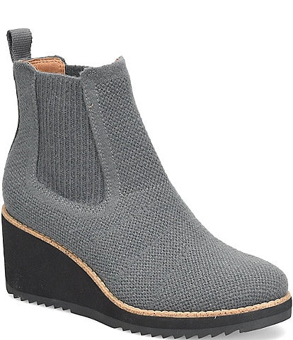 Sofft Eiley Knit Chelsea Wedge Ankle Booties