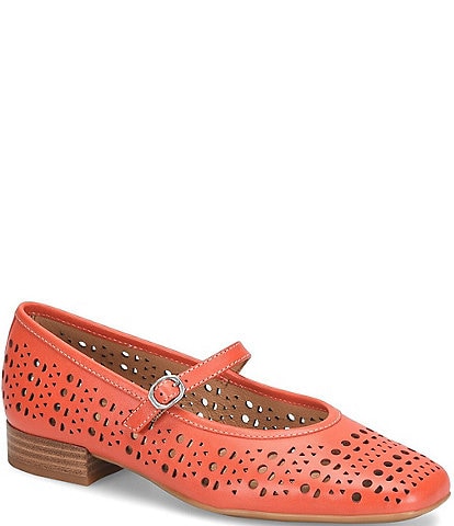 Sofft Ellie Perforated Leather Mary Jane Flats