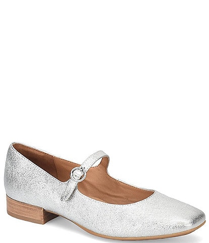 Sofft Elsey Metallic Leather Mary Jane Flats