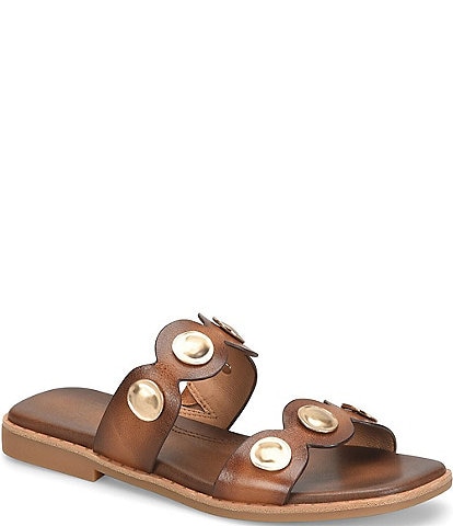 Sofft Ezra Studded Leather Slide Sandals