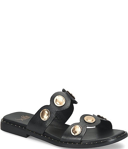 Sofft Ezra Studded Leather Slide Sandals
