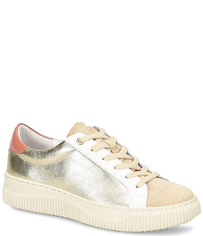 Sofft Fianna Embossed and Metallic Leather Sneakers