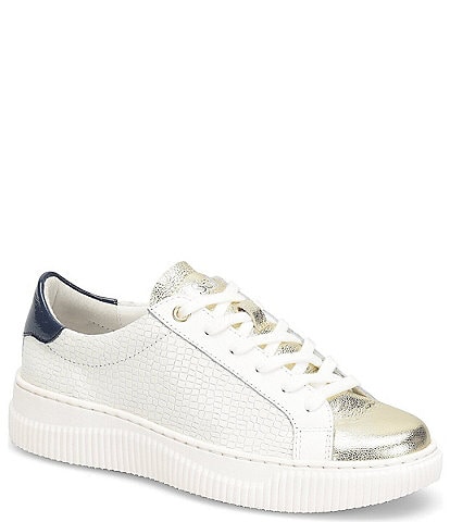 Sofft Fianna Embossed and Metallic Leather Sneakers