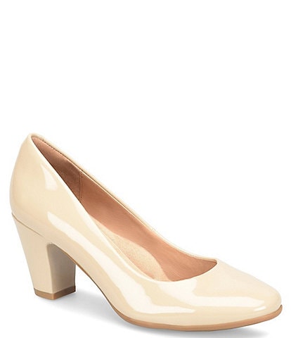 Sofft Lana Rounded Toe Patent Leather Pumps