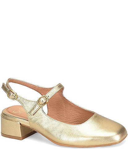 Sofft Leyla Crinkle Patent Leather Square Toe Mary Jane Pumps
