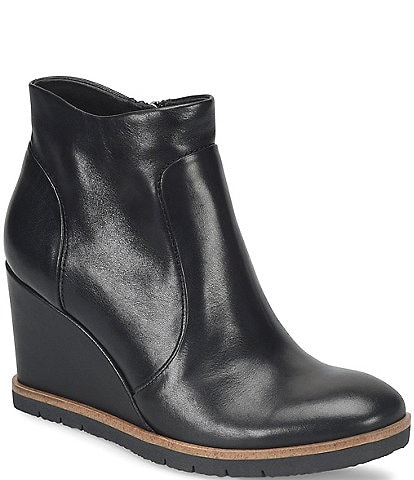 Sofft Maguire Waterproof Leather Wedge Booties