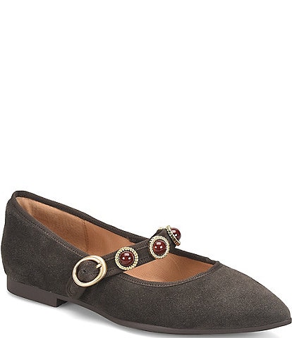 Sofft Mallory Suede Ornament Mary Jane Flats