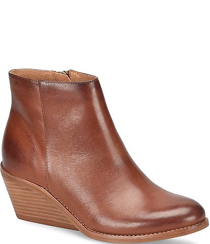 Sofft Nina Leather Sculpted Wedge Booties