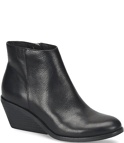 Sofft Nina Leather Sculpted Wedge Booties