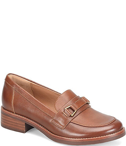 Sofft Nova Leather Bit Buckle Loafers