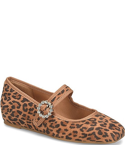 Sofft Peyton Leopard Mary Jane Hidden Wedge Flats