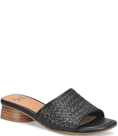 Sofft Sahara Woven Raffia Slide Sandals