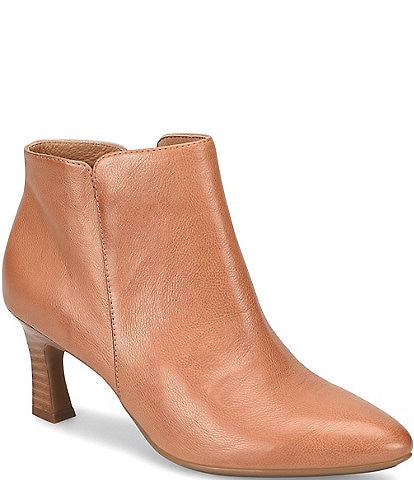 Sofft Sasha Waterproof Leather Kitten Heel Dress Booties