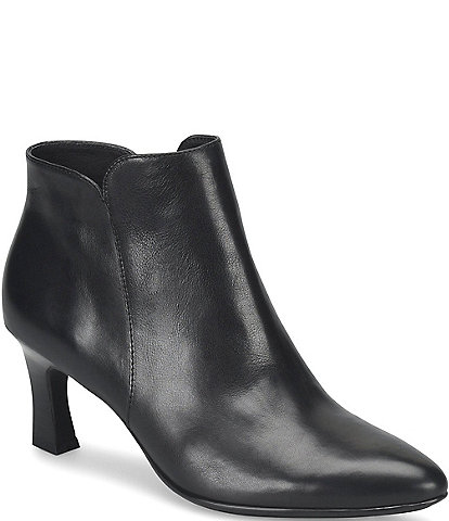 Sofft Sasha Waterproof Leather Kitten Heel Dress Booties