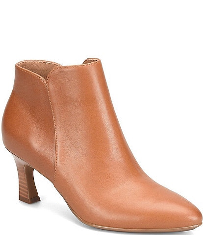 Sofft Sasha Waterproof Leather Kitten Heel Dress Booties