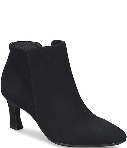 Sofft Sasha Waterproof Suede Kitten Heel Dress Booties