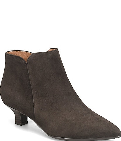 Sofft Sawyer Kitten Heel Waterproof Suede Booties