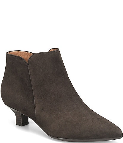 Sofft Sawyer Kitten Heel Waterproof Suede Booties
