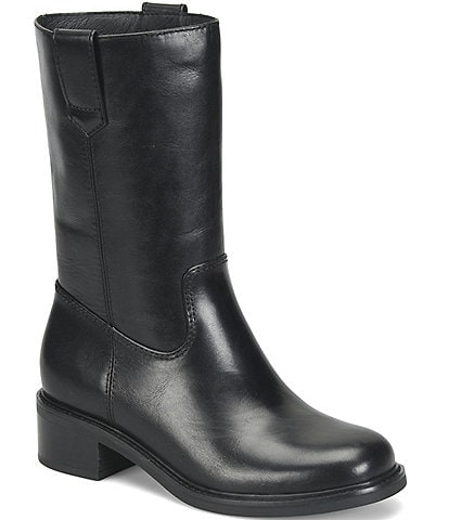 Sofft Tabitha Leather Pull Tab Mid Calf Boots