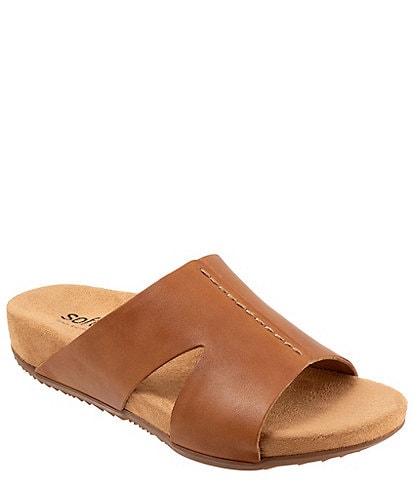 SoftWalk Beverly Leather Slide Sandals