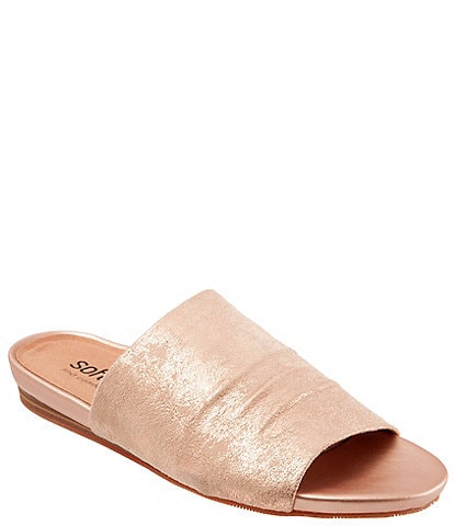 SoftWalk Camano Leather Slide Sandals