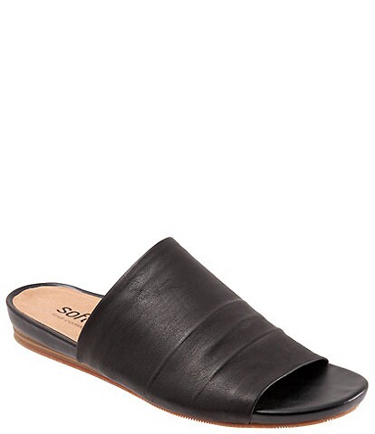 SoftWalk Camano Leather Slide Sandals