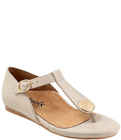 SoftWalk Charlotte Leather Thong Sandals