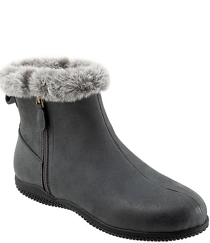 SoftWalk Helena Faux Fur Lined Nubuck Suede Cold Weather Booties