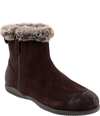 SoftWalk Helena Faux Fur Lined Suede Booties